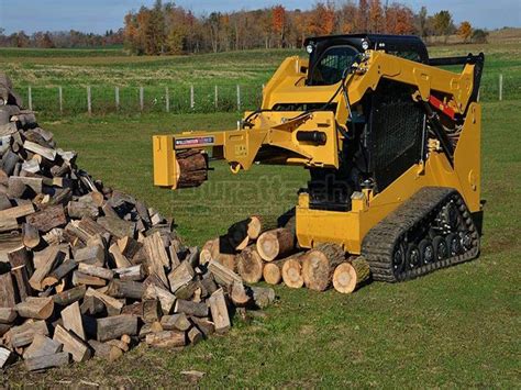 spiral log splitter for skid steer|skid steer attachment log splitter.